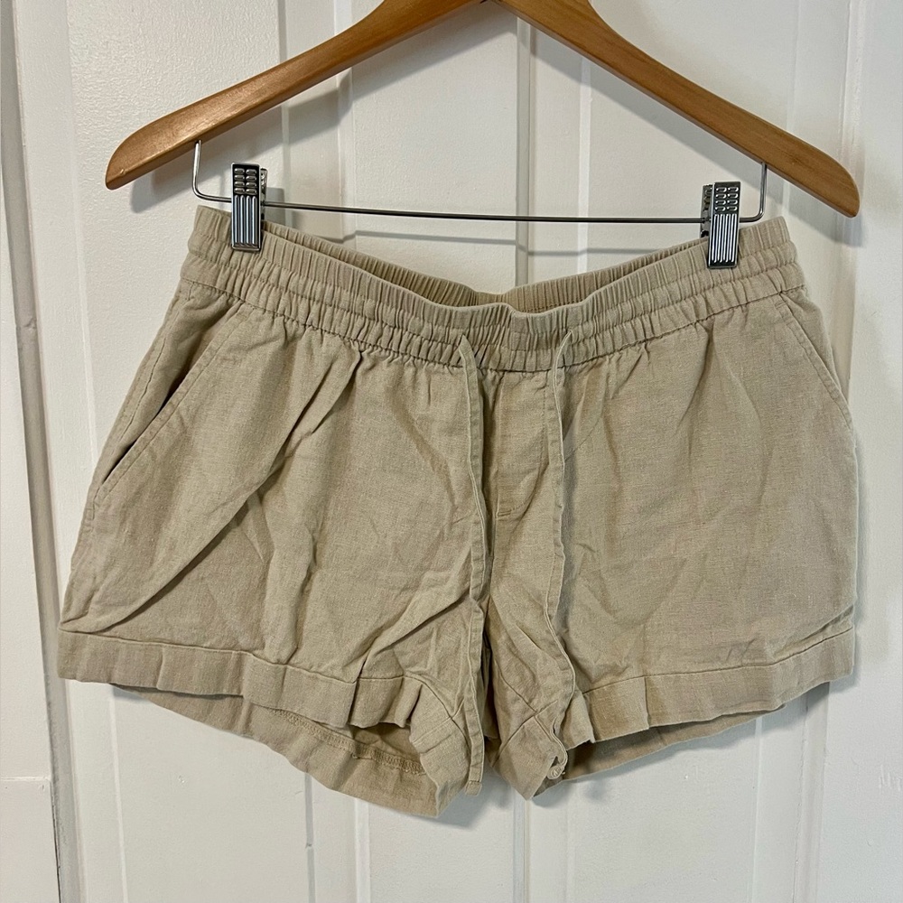 Old Navy Tan Linen Shorts